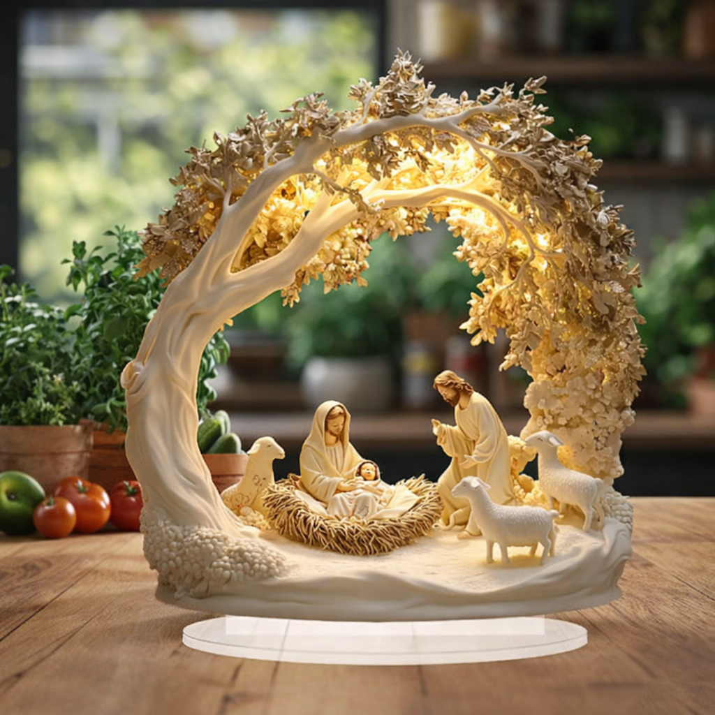 Nativité Lumineuse de la Sainte Famille – Collection La Maison Sainte