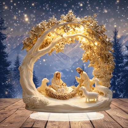 Nativité Lumineuse de la Sainte Famille – Collection La Maison Sainte