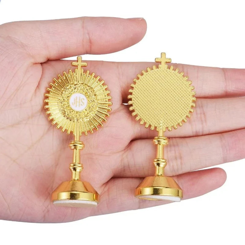 Monstrance Eucharistique Dorée – Collection La Maison Sainte