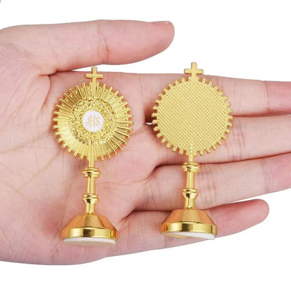 Monstrance Eucharistique Dorée – Collection La Maison Sainte