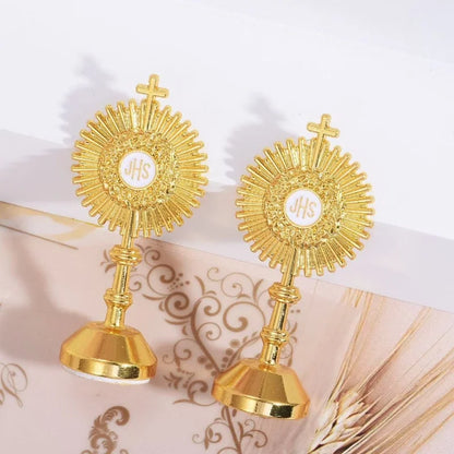 Monstrance Eucharistique Dorée – Collection La Maison Sainte