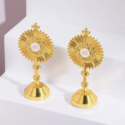 Monstrance Eucharistique Dorée – Collection La Maison Sainte